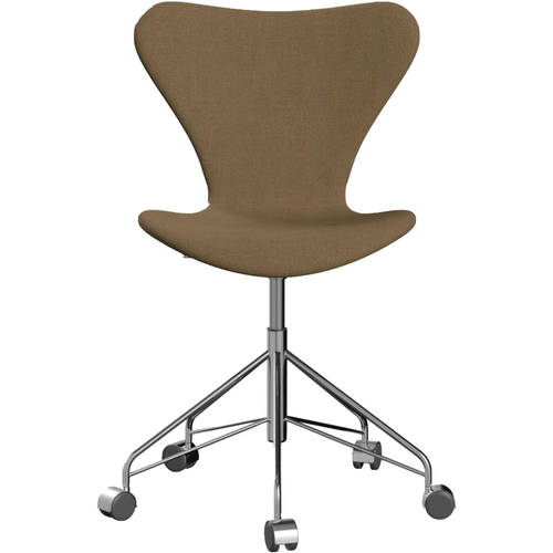 Photo of 3117 Sjuan - Fully upholstered, fabric, Hallingdal 224 - Desk chairs - Arne Jacobsen - Gold