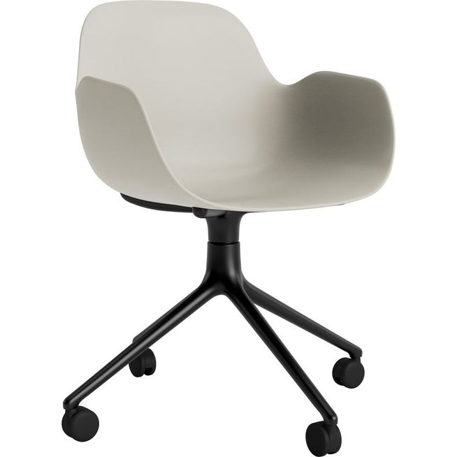 Photo of Form Armchair Swivel 4w Alu - Kontorstol - Light Grey /