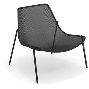 Photo of Round Lounge Chair Black - Outdoor Dining Chairs - Christophe Pillet - Black - Metal