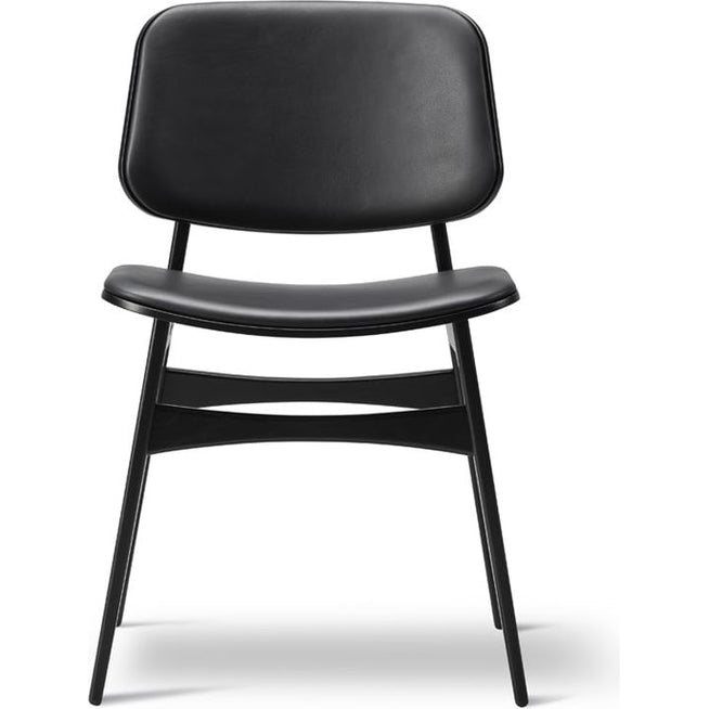Photo of Søborg 3052 Wood Base Chair - Front Upholstered