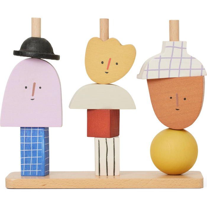 Photo of Character Stacking Blocks - Klodser - Multi - W17 X H20,6 X D7 Cm