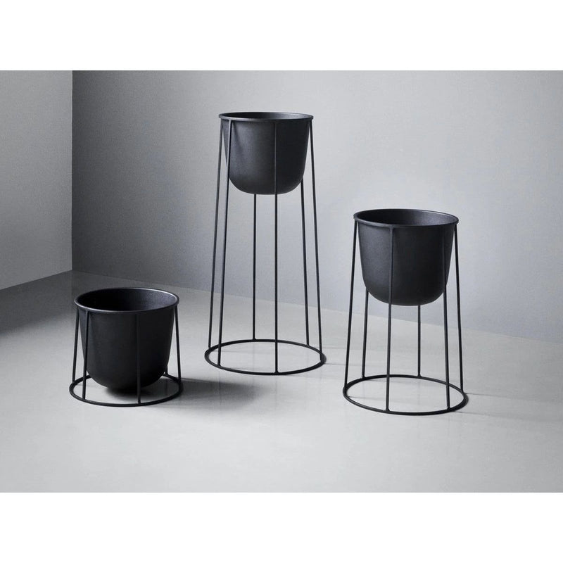 Wire Plant Pot - Black