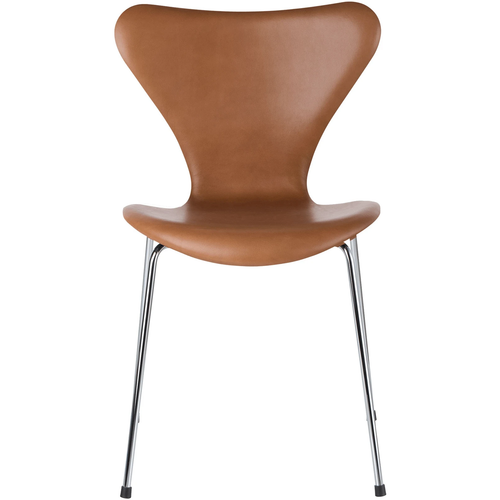 Photo of 3107 Sjuan - Grace Walnut - Dining chairs - Arne Jacobsen - Brown - Leather/metal/wood
