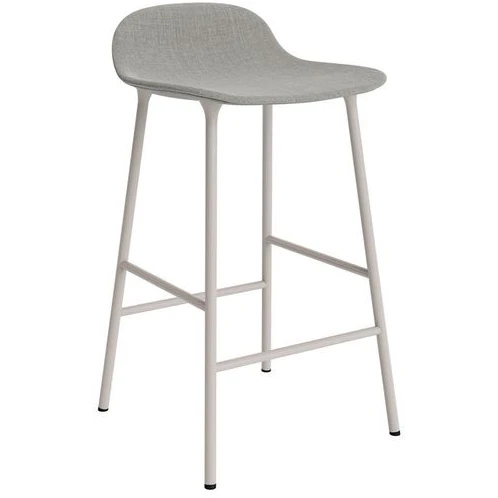 Photo of Form Bar Stool 65 Cm Full Upholstery Warm Grey Steel