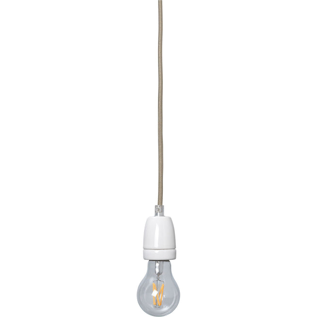 Photo of Fabric Cord Set Ceramic Socket 4m - Ledning - Fabric Cord Set Ceramic Socket 4m - Pendant - W0.5 X D400 X H0.5 Cm
