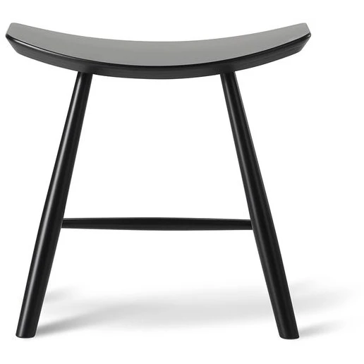 Photo of J63 Stool 3063 By Ejvind A. Johansson - Skammel - Black Ash - W48 X D34,5 X H47 X Sh42,5 Cm