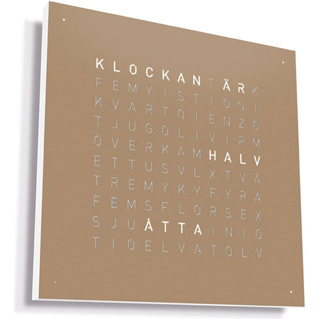 Photo of Qlocktwo Classic Stainless Steel Hazelnut, Se - Klockor - Biegert & Funk - Brun