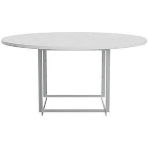 Photo of Pk54 Bord Ø140 Cm Rolled Marble White-steel