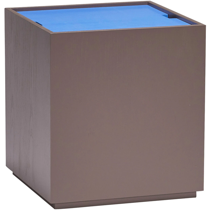 Photo of Vault Side Table/Storage Box Blue/Brown