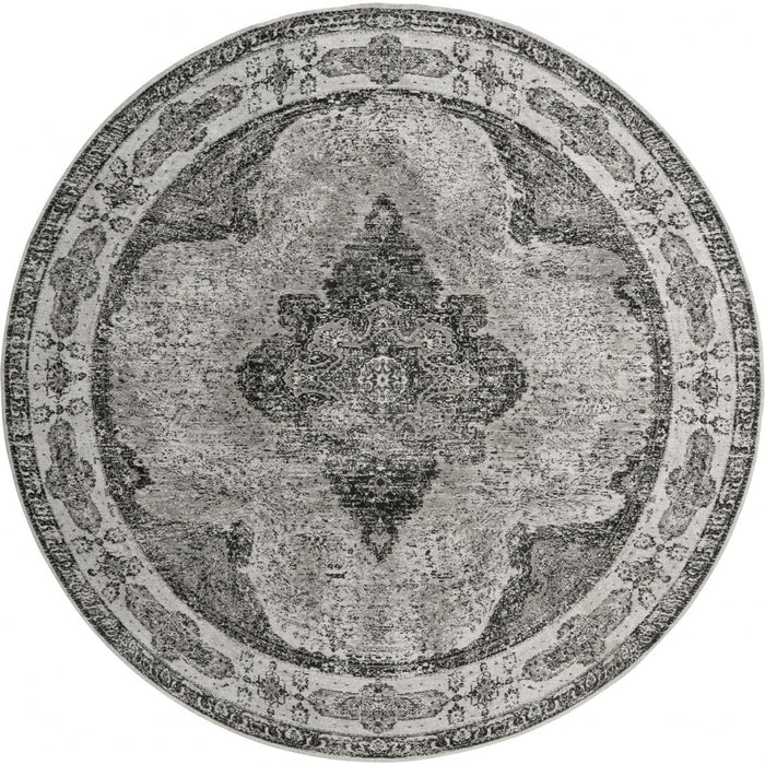 Photo of Venus Round Rug Grey - Diameter