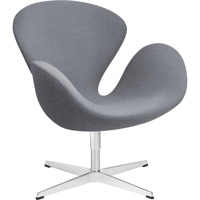 Photo of 3320 Swan Lounge Chair | Fabric | Satin Polished Steel Stand