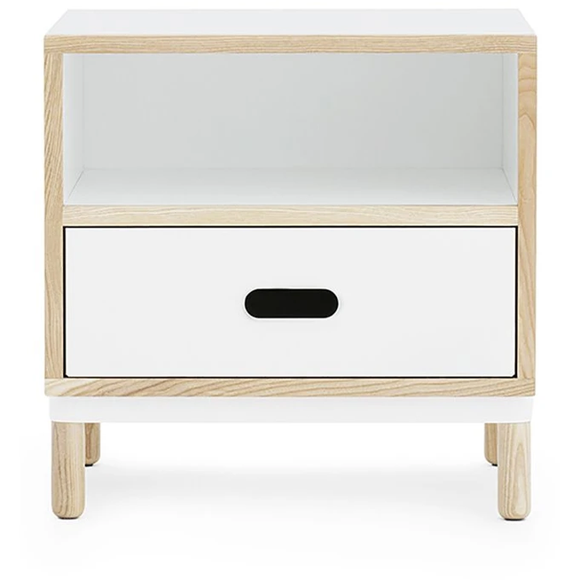 Photo of Kabino Bedside Table - Bedside Table - White - L: 50 x D: 41 x H: 50 cm