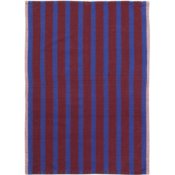 Photo of Hale Tea Towel - Viskestykke - Brown/navy Blue - W50 X H70 Cm