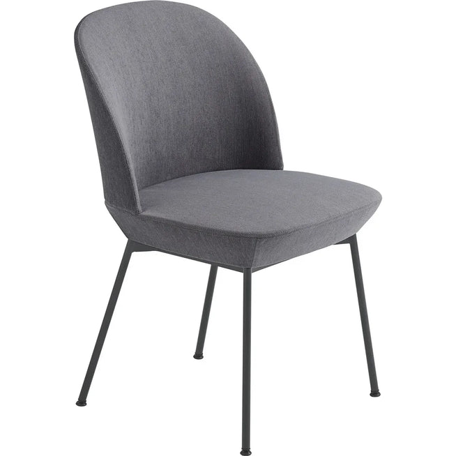 Photo of Oslo Side Chair, Still 161 Anthracite Black Legs - Dining chairs - Anderssen & Voll - Blue - Metal/synthetic/wool