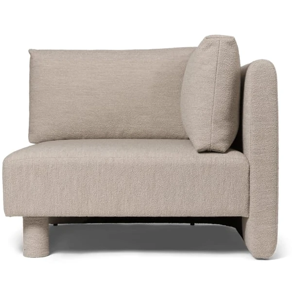 Photo of Dase Sofa - Modulsofa - Corner - Soft Bouclé - Natural - W: 100 X H: 73 X D: 100 Cm