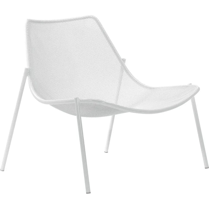 Photo of Round Lounge Chair White - Matstolar Utomhus - Christophe Pillet - Vit - Metall