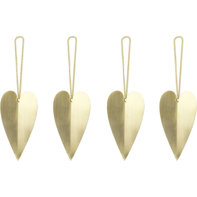 Photo of Brass Ornament - Set Of 4 - Juletræspynt