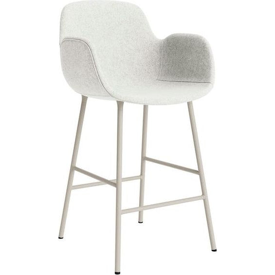 Photo of Form Bar Armchair 65 Cm Full Upholstery Light Grey Steel