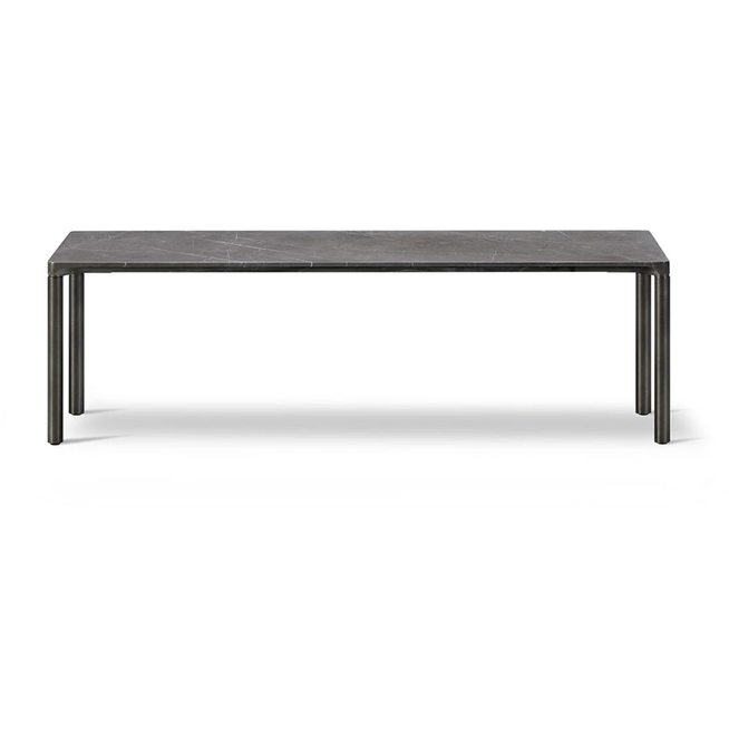 Photo of Piloti Stone Table 6745 By Hugo Passos - Sofabord - Grey Pietra (kendzo) Marble - W120 X D39 X H35 Cm
