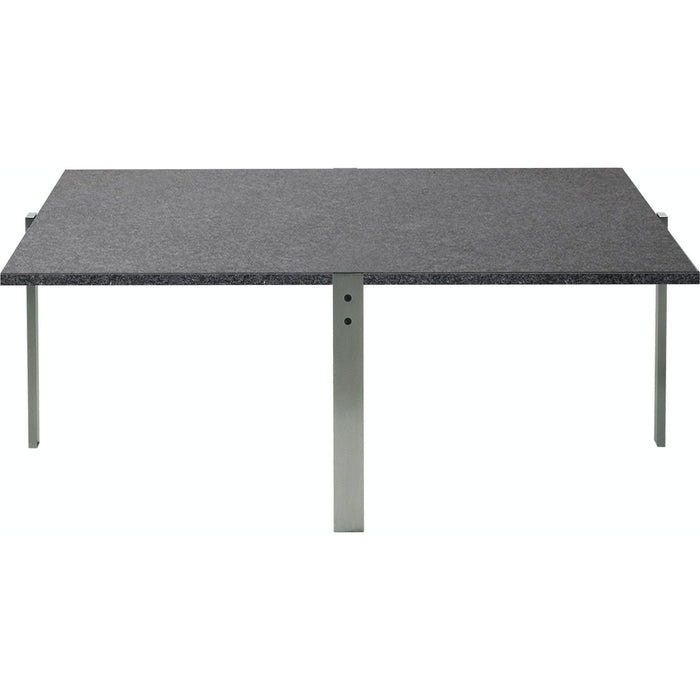 Photo of Pk65, Granite - Coffee table - Poul Kjærholm - Grey - Metal/stone