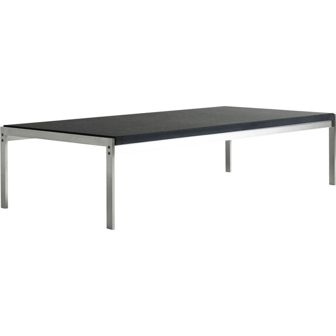Photo of Pk63a Slate - Coffee table - Poul Kjærholm - Black - Metal/stone