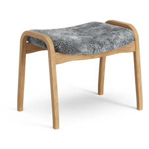 Photo of Lamino Foot Stool Oiled Oak/sheep Skin
