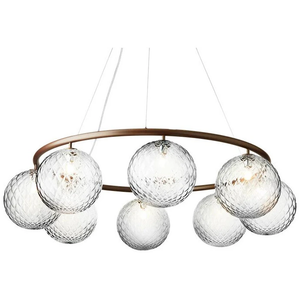 Photo of Miira 8 Circular Chandelier Dark