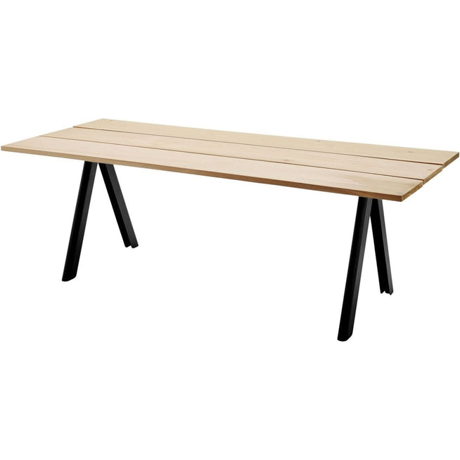 Photo of Overlap Table, Western Red Cedar Fsc Mix, Steel / Anthracite Black - Matbord Utomhus - Taf Studio - Grå - Metall/trä