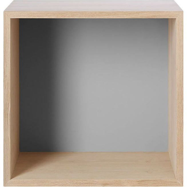 Photo of Mini Stacked Storage 2.0, Medium, Oak/light Grey - Shelving - Julien De Smedt - Wood-coloured, grey - Mdf/wood