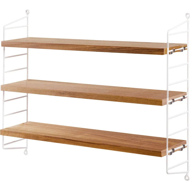 Photo of String Pocket, Oak/white - Wall shelves - Nils Strinning - Wood-coloured, white - Metal/wood
