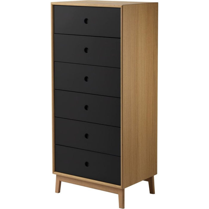 Photo of A87 Butler High Chest of Drawers - Oak /