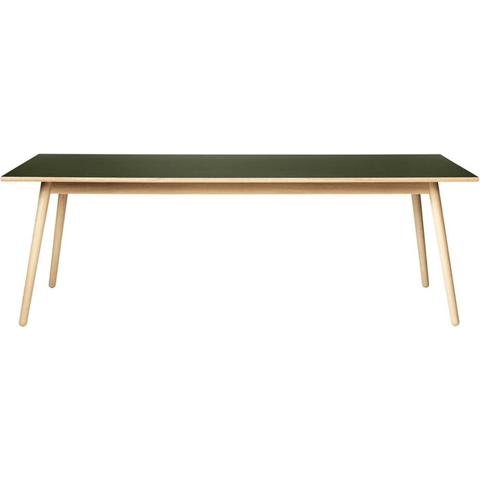 Photo of C35c Dining Table 95x220 Cm Olive Green-oak Nature Lacquered