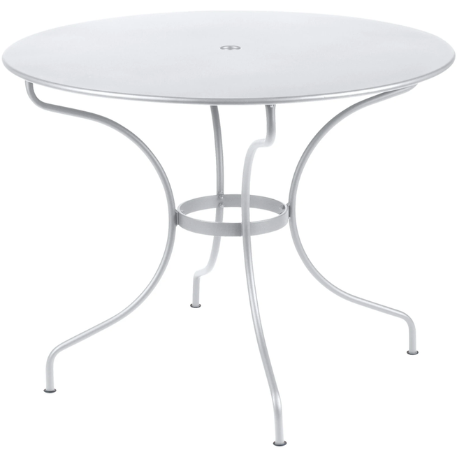 Photo of Opera Table Ø 96 cm, Cotton White - Matbord Utomhus - Studio Fermob - Vit - Metall