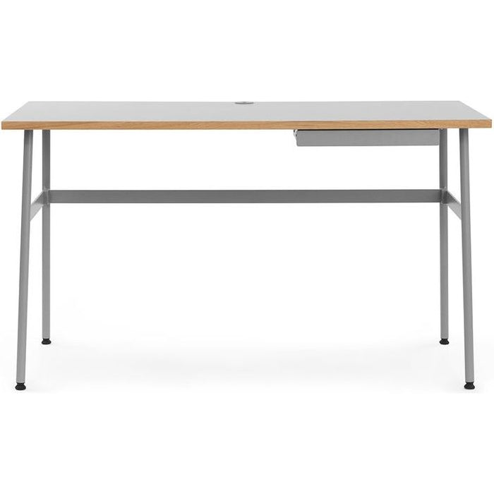 Photo of Journal Desk - Desk - Grey - L: 130 x D: 65 x H: 74 cm