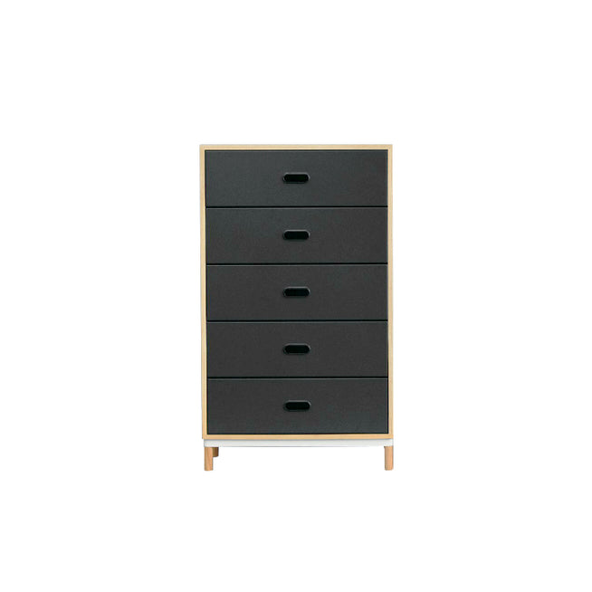 Photo of Kabino Dresser - Chest of drawers - White / 5 drawers - L: 74.2 x D: 41 x H: 127 cm