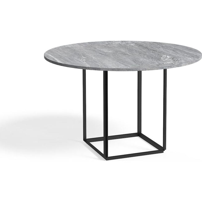 Photo of Florence Round Dining Table Grey Ruivina Marble. Ø120 Cm. Black Stand