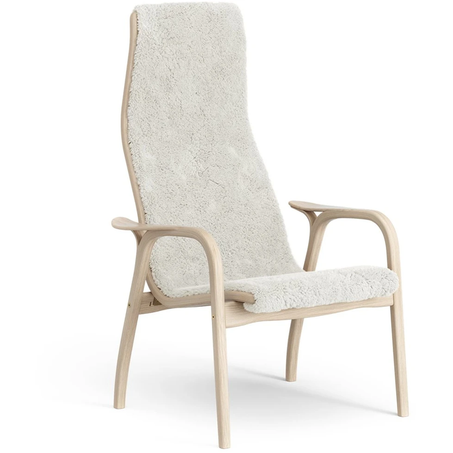 Photo of Lamino Arm Chair White Pigmented Oak/sheep Skin