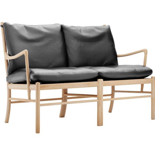 Photo of Carl Hansen - OW149-2 - Colonial Sofa, Oiled Oak, Leather Group