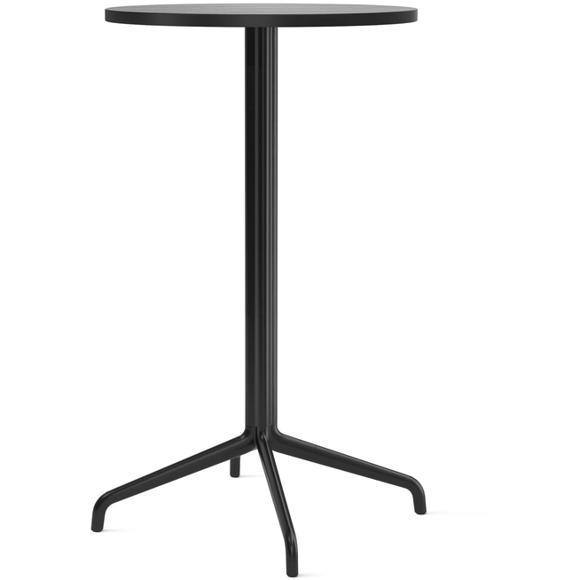 Photo of Harbour Column Bar Table 4-star - Black/black Oak - Ø60 Cm - Barbord - Norm Architects - Svart - Metall/trä
