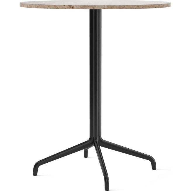 Photo of Harbour Column Counter Table 4-star - Black/sand - Ø80 Cm - Barbord - Norm Architects - Svart - Metall/sten