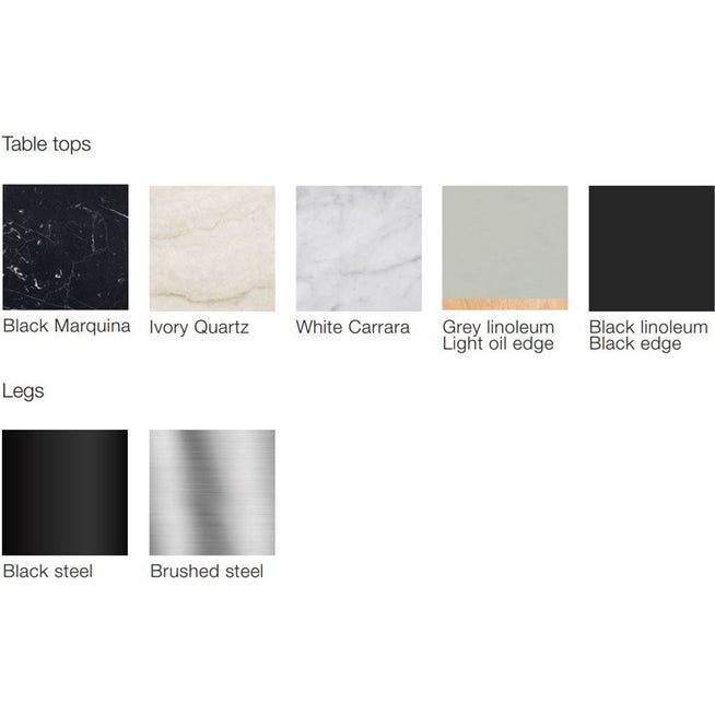 Photo of Jg Table 6569 By Jørgen Gammelgaard - Spisebord - Ivory Quartz / Polished Stainless Steel - W140 X D140 X H72 Cm