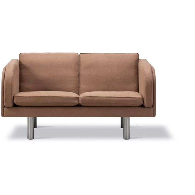 Photo of Jg Sofa 2 seater L: 142 cm - Stainless steel - Brushed / Grand Linen 4803