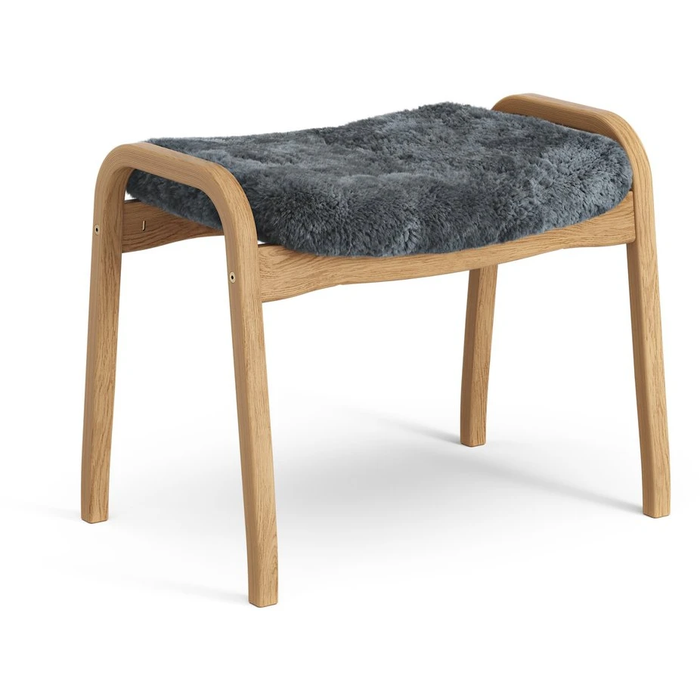 Photo of Lamino Foot Stool Oiled Oak/sheep Skin