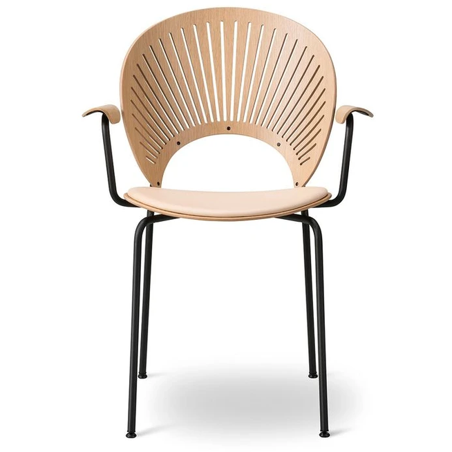 Photo of Trinidad Armchair 3397 By Nanna Ditzel - Spisebordsstol - Vegeta 90 Natural / Lacquered Oak / Black - W61 X D57 X H85 X Sh46,5 Cm