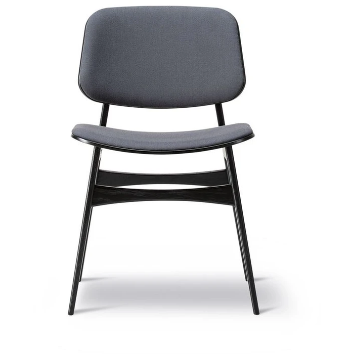 Photo of Søborg 3052 Wood Base Chair - Front Upholstered