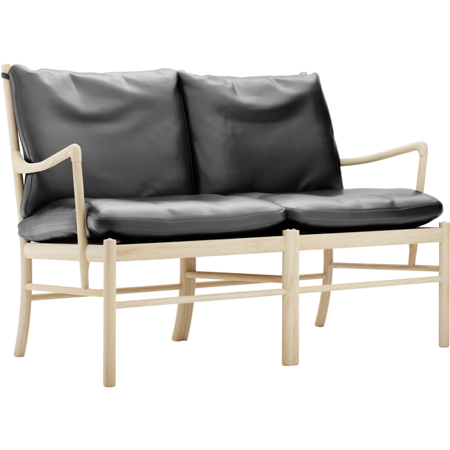 Photo of Carl Hansen - OW149-2 - Colonial Sofa, Soaped Oak, Leather Group B Thor