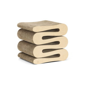 Photo of Wiggle Stool - Sittpallar - Frank Gehry - Brun - Naturmaterial