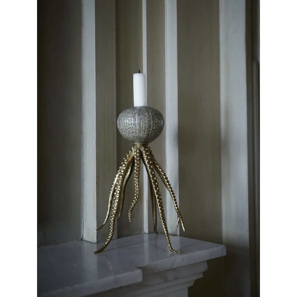 Octopus Candle Holder Grey