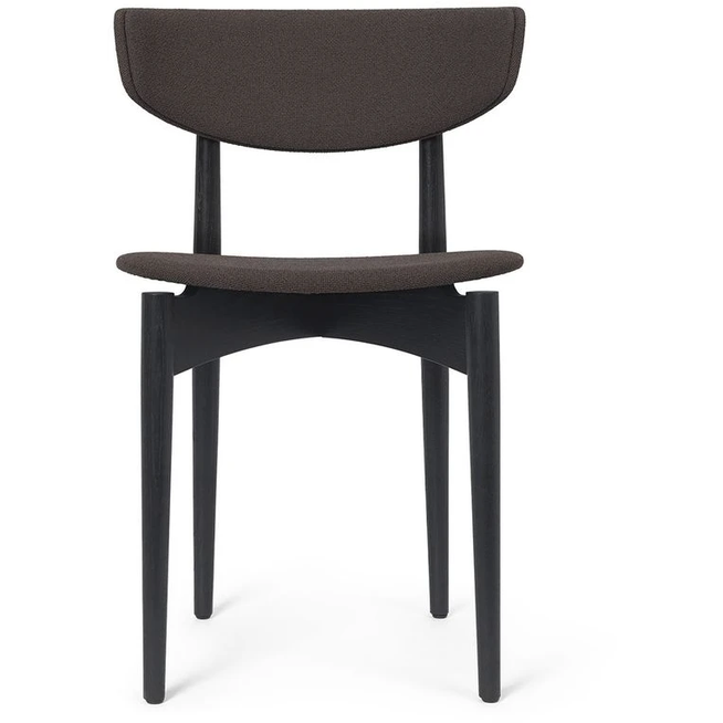 Photo of Herman Dining Chair - Wooden Frame - Spisebordsstol - Full Upholstery - Black Oak - Grain - Chocolate - W47.5 X D46 X H75.5 X Sh45 Cm