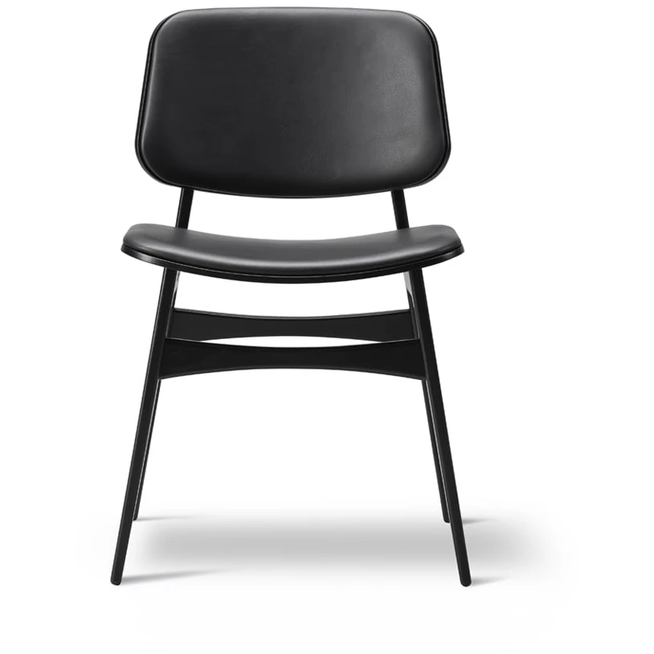 Photo of Søborg 3052 Wood Base Chair - Front Upholstered